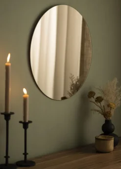 KAILA Rundt Spejl Dark Bronze 50 cm Ø