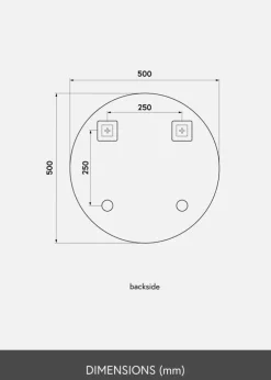 KAILA Rundt Spejl Dark Bronze 50 cm Ø