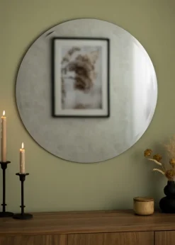 KAILA Rundt Spejl Dark Smoked Grey Deluxe 70 cm Ø