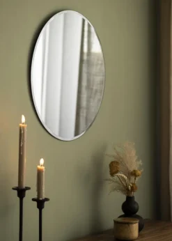 KAILA Rundt Spejl Dark Smoked Grey Deluxe 50 cm Ø