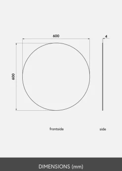 KAILA Rundt Spejl Deluxe 60 cm Ø