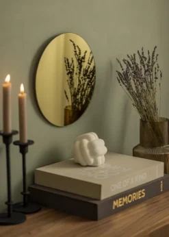 KAILA Rundt Spejl Gold 30 cm Ø