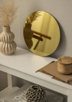 KAILA Rundt Spejl Gold 30 cm Ø