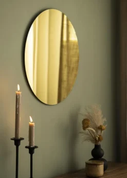 KAILA Rundt Spejl Gold 50 cm Ø