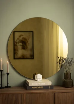 KAILA Rundt Spejl Gold 90 cm Ø