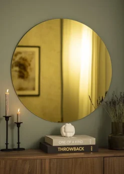 KAILA Rundt Spejl Gold 80 cm Ø