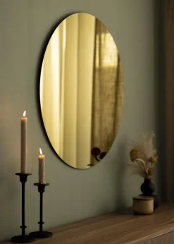 KAILA Rundt Spejl Gold 70 cm Ø