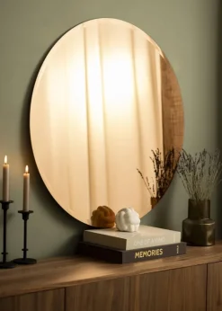 KAILA Rundt Spejl Rose Gold Deluxe 90 cm Ø