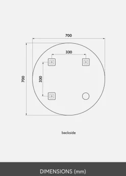 KAILA Rundt Spejl Rose Gold Deluxe 70 cm Ø