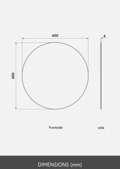 KAILA Rundt Spejl Rose Gold 60 cm Ø