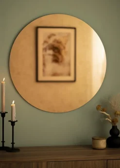 KAILA Rundt Spejl Rose Gold 70 cm Ø