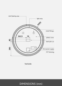 KAILA Spejl Circular LED 60 cm Ø