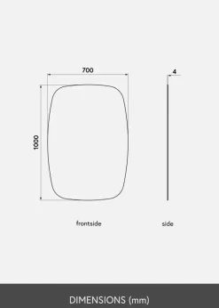 KAILA Spejl Curve 70x100 cm