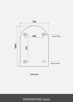 KAILA Spejl Cut Oval 70x100 cm