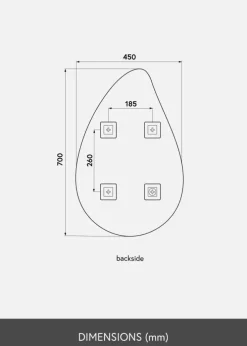 KAILA Spejl Deluxe Drop 45x70 cm