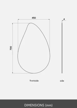 KAILA Spejl Deluxe Drop 45x70 cm