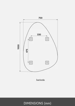 KAILA Spejl Deluxe Shape I Dark Bronze 70x100 cm