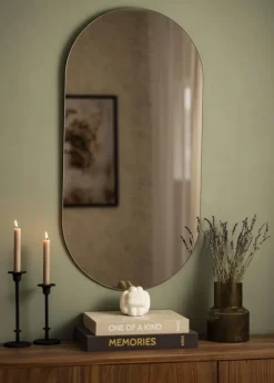 KAILA Spejl Oval Dark Bronze 50x100 cm
