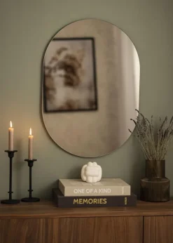 KAILA Spejl Oval Dark Bronze 50x70 cm