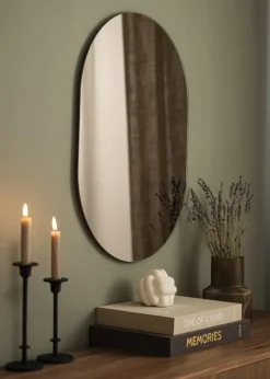 KAILA Spejl Oval Dark Bronze 50x70 cm