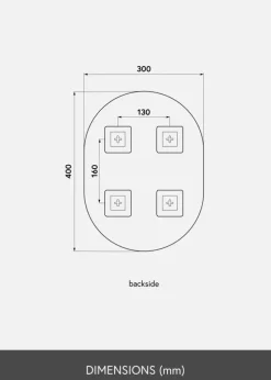 KAILA Spejl Oval 30x40 cm