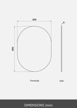 KAILA Spejl Oval 30x40 cm