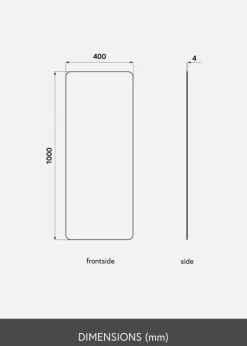 KAILA Spejl Rectangle Dark Bronze 40x100 cm