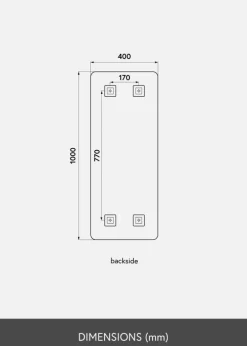 KAILA Spejl Rectangle Rose Gold 40x100 cm
