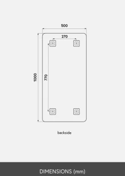 KAILA Spejl Rectangle 50x100 cm