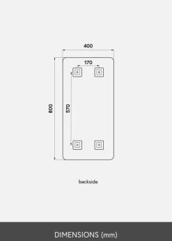 KAILA Spejl Rectangle 40x80 cm