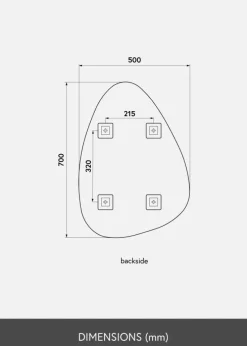 KAILA Spejl Shape I Dark Bronze 50x70 cm