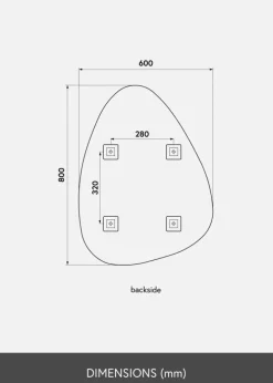 KAILA Spejl Shape I 60x80 cm