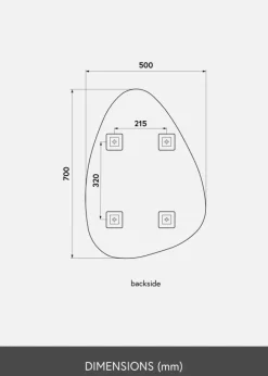 KAILA Spejl Shape I 50x70 cm
