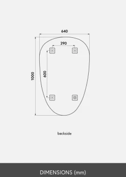 KAILA Spejl Shape II Deluxe 64x100 cm