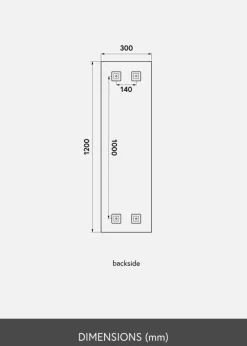KAILA Spejl Sharp 30x120 cm
