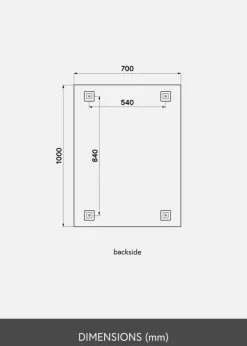 KAILA Spejl Sharp 70x100 cm