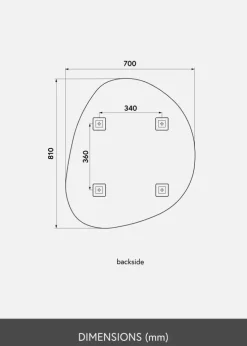 KAILA Spejl Soft Drop Deluxe 70x81 cm