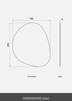 KAILA Spejl Soft Drop Deluxe 70x81 cm