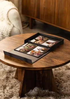 KAILA THROWBACK Black - Coffee Table Photo Album (60 Sorte Sider / 30 Blade)