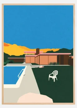 Kaufmann Desert House Poolside Plakat (21x29.7 cm (A4))