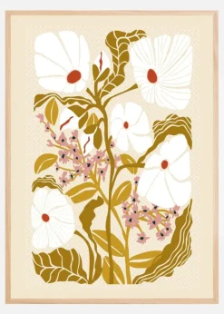 Klimt Flowers Earthy Colors Plakat (21x29.7 cm (A4))