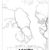 Kort - Askøy - Hvid Plakat (21x29.7 cm (A4))