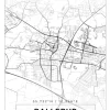 Kort - Ballerup - Hvid Plakat (21x29.7 cm (A4))