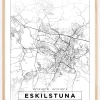 Kort - Eskilstuna - Hvid Plakat (21x29.7 cm (A4))