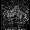 Kort - Frederiksberg - Sort Plakat (21x29.7 cm (A4))