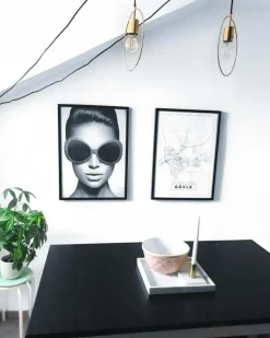 Kort - Gävle - Hvid Plakat (21x29.7 cm (A4))