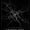 Kort - Hämeenlinna - Sort Plakat (21x29.7 cm (A4))