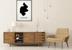 Kort - Jämtland - Hvid Plakat (21x29.7 cm (A4))