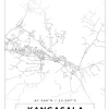 Kort - Kangasala - Hvid Plakat (21x29.7 cm (A4))