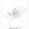 Kort - Kokkola - Hvid Plakat (21x29.7 cm (A4))